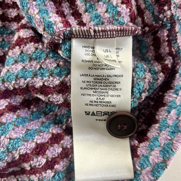 Free People Maggie Sweater Mini Short Dress Chunky Soft Collared Purple Large - Picture 7 of 16